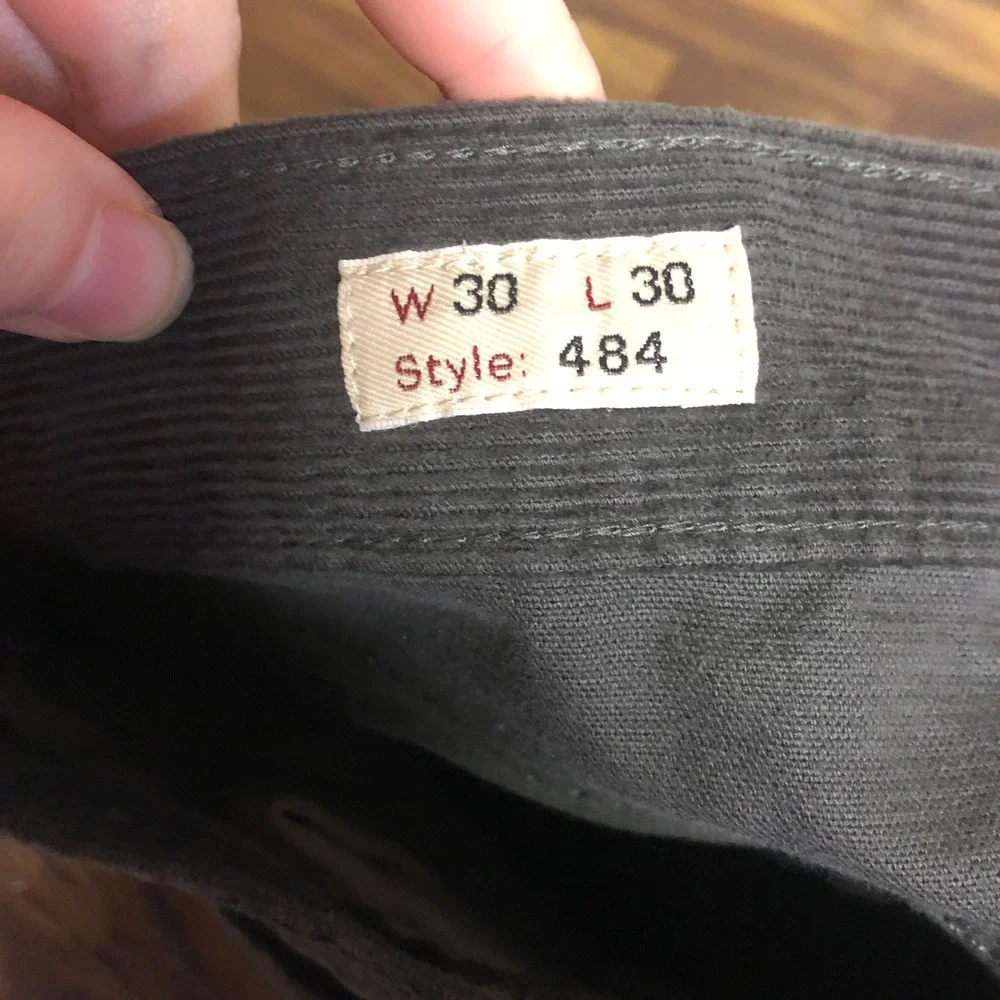 NEW J. Crew Mens 484 Slim-Fit Pant in Corduroy‎ Size W30 L30 Green Grey Office